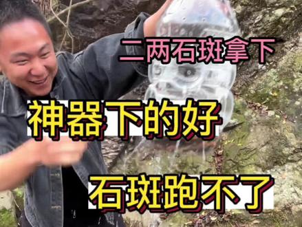 溪石斑抓到最大的一次,捕鱼陷阱下的位置也很重要。#抓鱼