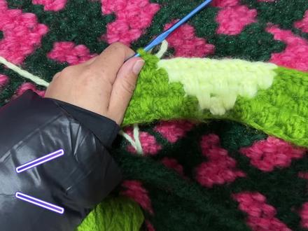 爱心毛毯教程二#毯子编织 #教程分享 #欢迎亲们一起编织