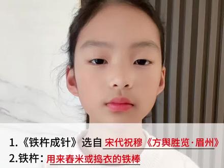 #真实生活分享计划
语文四下《铁杵成针》知识点#小学语文