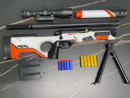 手动抛壳AWM软弹玩具枪安装教学视频#好物推荐🔥 #军迷发烧友 #帅就完事了