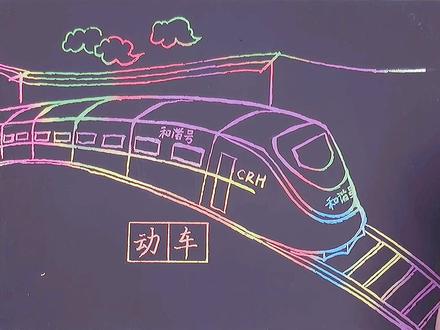 #热点#在铁路和谐号列车上最好的时光 #零基础学画画 #儿童简笔画教程 @DOU+小助手 @抖音青少年百科