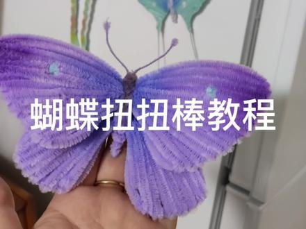 蝴蝶扭扭棒教程来啦,做了一个基础款的,其他款式改变翅膀形状,方法不变~#手工diy #原创扭扭棒 #蝴蝶