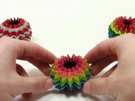 超级好玩的解压球,可随意变形!无限翻转 #折纸 #折纸教程 #解压玩具 #折纸玩具 #无限翻 #手工创意