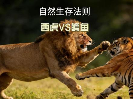 老虎大战鳄鱼 #动物世界 #动物科普 #老虎vs鳄鱼