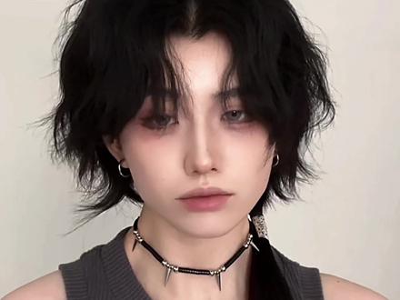 水母鲻鱼头爆改二次元天菜发型!#发型教程 #发型分享