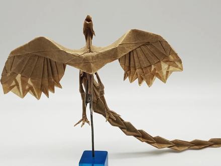 霸气侧漏的折纸凤凰,超详细解说教程(第一部分) #创意设计 #手工 #艺术设计 #纸艺