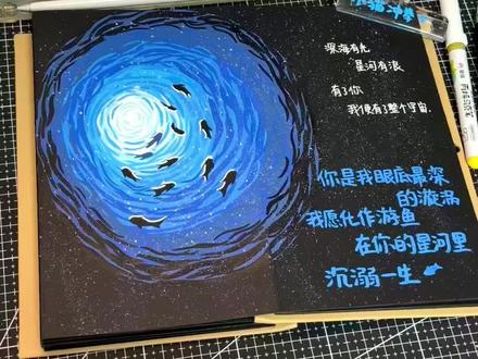 风琴本|内页教程
深海游鱼教程来啦!
甘愿沉溺 在你的深海星河💙
#风琴本 #丙烯马克笔 #风琴本教程 #画画 #掌握直液式丙烯马克笔
