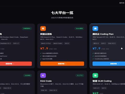 国内Coding Plan全面对比 #openclaw #claudecode #codingplan