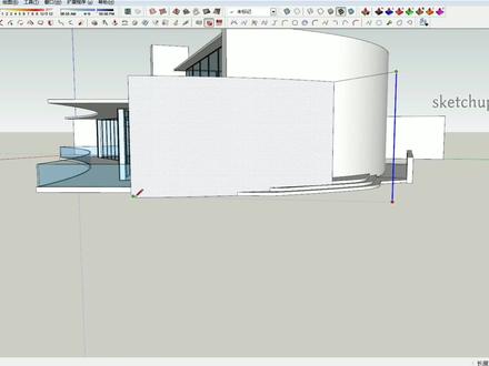 草图大师建筑外观建模,sketchup建模,基础入门直线工具模型交错 #草图大师 #sketchup教程