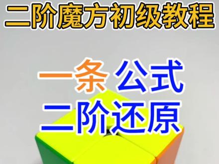 熊猫大叔一条公式还原二阶魔方#魔方#二阶魔方#亲子#亲子互动#益智玩具