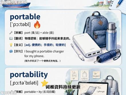 port词根记单词 #单词速记 #单词 #英语