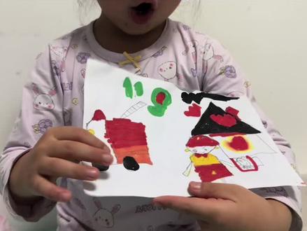 今日消防主题作品分享#爱画画的孩子