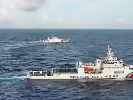 大家盼的终究来了!海警拦截向台岛方向运载海马斯火箭长荣货轮