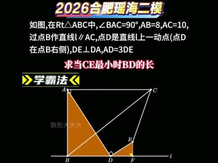 二模最值题型解析 二模里的最值题,怎么能在考场上快速做对呢?今天给大家分享学霸在用的方法~#初中数学 #数学思维 #知识分享 #干货分享 #每天学习一点点
