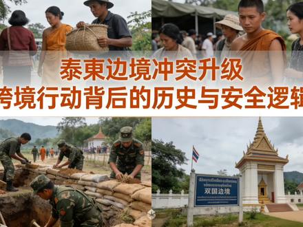 泰柬边境冲突升级 跨境行动背后的历史与安全逻辑 #泰柬边境局势 #军事时事评论 #柏威夏寺争议 #跨境安全治理 #东南亚和平