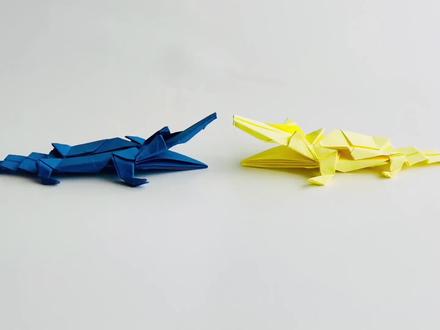 鳄鱼折纸 #折纸教学 #DIY折纸 #简易手工