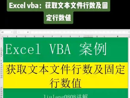 #创作灵感 Excel vba:获取文本文件行数及固定行数值#excel技巧 #office办公技巧 #wps表格技巧大全 #excel入门教学
