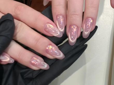 新年美甲➕1!绚彩烟花亮片法式双光猫眼教程来啦!好闪好特别 谁做谁好看!!#美甲 #美甲教程 #美甲分享 #猫眼美甲 #新年美甲