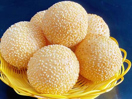 摊主分享商用麻圆的做法,原来这么简单,学会了你也可以摆摊 #麻圆 #麻球 #麻团 #空心麻球 #余姐美食