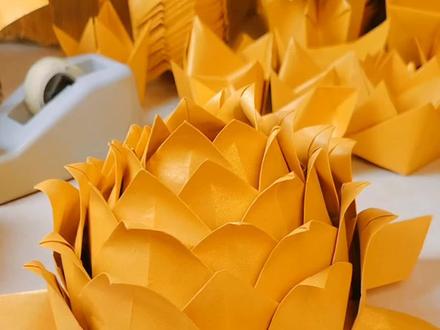 多瓣大莲花教程,一次用9朵,通用哦#莲花 #祭拜 #祭祀 #祭祖 #一学就会