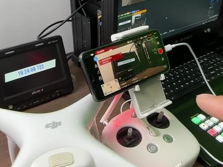 延迟不到1秒!不限制距离把无人机画面无线推流到电脑,导播软件抓取后再推流直播使用的方法#vMix #无人机直播 #导播之家