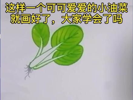 小油菜的画法#幼儿简笔画 #简笔画 #一起学画画 #少儿美术