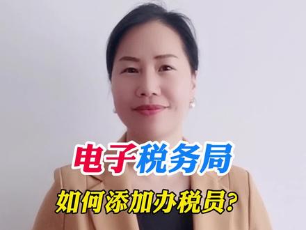 电子税务局中如何添加办税员?#财税