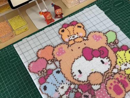 烫大图手拿把掐🤏🥲#拼豆#拼豆图纸 #拼豆豆 #手工