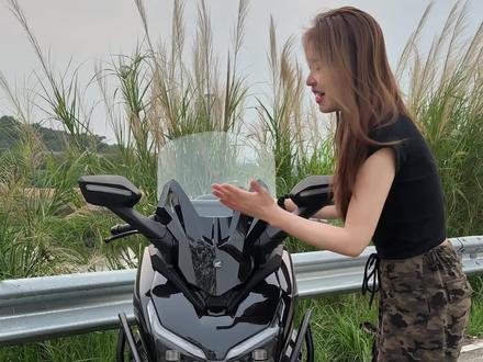 NWT150佛沙前脸自带日行灯,颜值拉满#五羊本田 #nwt150 #风挡 #改装