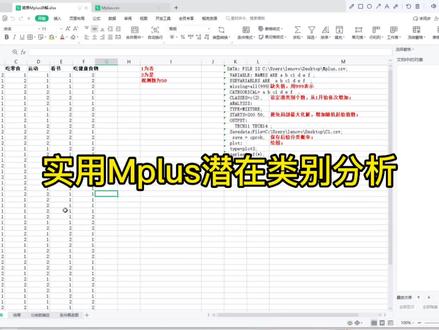 轻松使用Mplus软件进行潜在类别分析,快学起来!