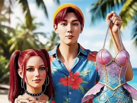 当猎魔女团集体变成了美人鱼? #猎魔女团 #动画短片 #二次元 #KPOP