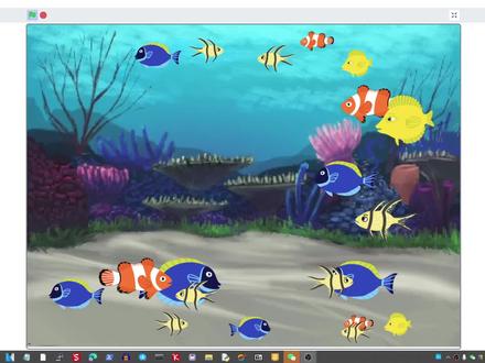 大鱼吃小升级版之精细调整水族箱。#少儿编程 #scratch #编程入门 #教程