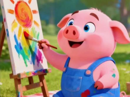 0到3岁早教儿歌 宝宝儿歌 《这只小猪》 这只小猪在画画,这只小猪在跳舞!#0到3岁早教儿歌 #宝宝儿歌 #儿歌100首最火 #儿歌动画 #儿歌早教