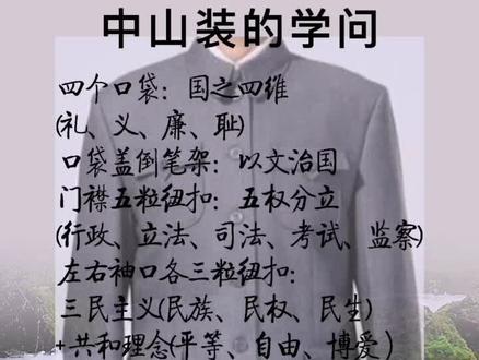 中山装的学问,你知道吗?#国学 #知识分享 @抖音小助手