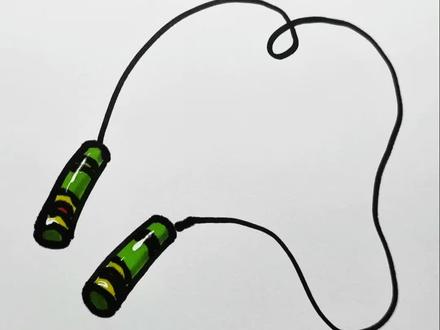 跳绳简笔画教程;巴黎奥运会主题简笔画教程;运动器材简笔画教程#跳绳简笔画 #运动器材简笔画 #艺术在抖音 #巴黎奥运会 #一学就会的简笔画