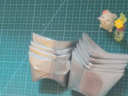 罗口锭2张纸2种折法教程#折纸 #元宝