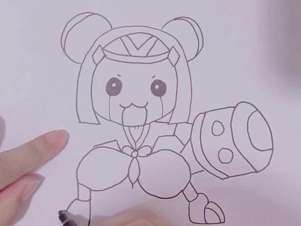 以前最喜欢选的英雄鲁班小短腿#简笔画 #王者荣耀#鲁班