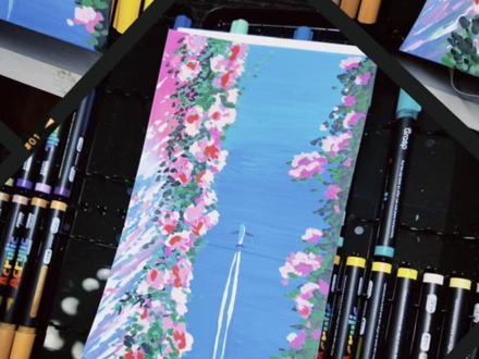 丙烯马克笔画|蔷薇花墙与蓝色碰撞🌸
今天这幅画很有意境,很喜欢这个光影,虽然很难画,成品不是很理想,但还是很有成就感的!就像一个收藏品一样。
学习丙烯马克笔画 day4
临摹:六条
#丙烯马克笔 #画花教程 #天空飞机 #丙烯风景画 #丙烯马克笔手绘