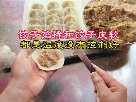 饺子馅稀和饺子皮软,都是温度不对!饺子店教你正确控制温度 #岳阳三姐馄饨饺子店 #包饺子 #饺子 #岳阳美食