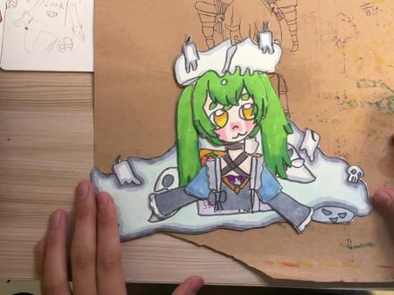 小!蛋!糕!#可动纸片人 #oc#手工 #画画 #绘画