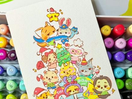 🎄圣诞树贺卡|疯狂动物城叠叠乐! 快来画超可爱的圣诞树🎄贺卡呀!
疯狂动物城2的圣诞季~
原图来自@yeon的小画本 🈲商用
所用画材⬇️
画笔🖌️梅森尼斯丙烯马克笔
画纸📄水彩纸
#疯狂动物城2 #手绘圣诞树 #圣诞贺卡 #梅森尼斯丙烯马克笔 #朱迪尼克