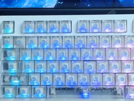 冰碳纹键帽PC侧刻透光适配EV63迈从Ace68夜魔made68ATK前行者X87#键帽 #键帽推荐 #电脑配件