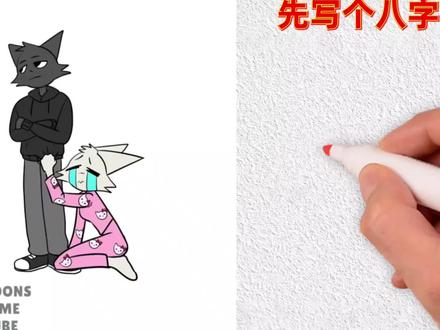 写“八”字画小女孩~ #简笔画 #画画教程 #亲子互动#节奏盒子