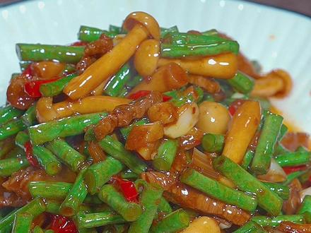 豆角炒蘑菇这样做才好吃#每天分享做菜