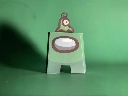 Among Us 太空狼人杀DIY纸模型—小紫 #纸雕 #纸模 #太空狼人杀 #amongus #儿童手工