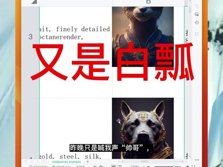 白瓢4.5GB Midjourney提示词资料+160个ChatGPT行业角色提示词,有了这份资料,你就是神笔马良和160个行业专家!评论区输入白瓢暗号:博主好帅,私信领取!#midjourney #ChatGPT #midjourney教程 #midjourney关键词 @抖音小助手