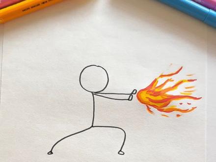 火柴人简笔画教程 喜欢火柴人的小朋友看过来,详细教程#火柴人#简笔画#简笔画教程#火柴人简笔画