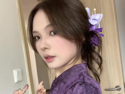 方圆脸新中式侧丸子头教程 #发型教程