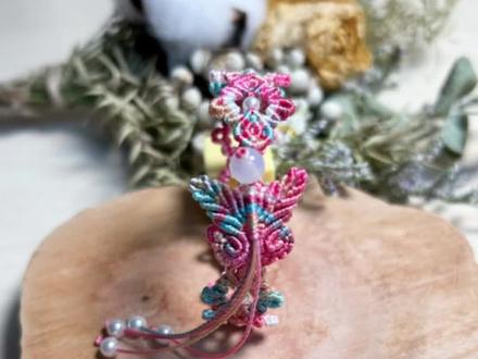 #编绳教程 #绳结 #纯手工编绳 蝴蝶流苏手绳教程(一),一起试试吧!