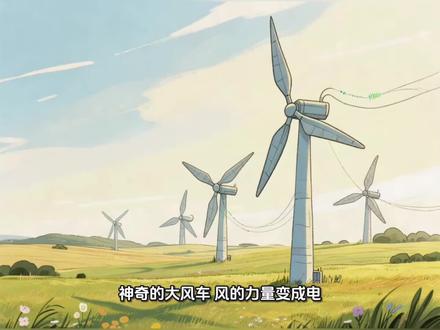 神奇的大风车:风的力量变成电!#发电风车